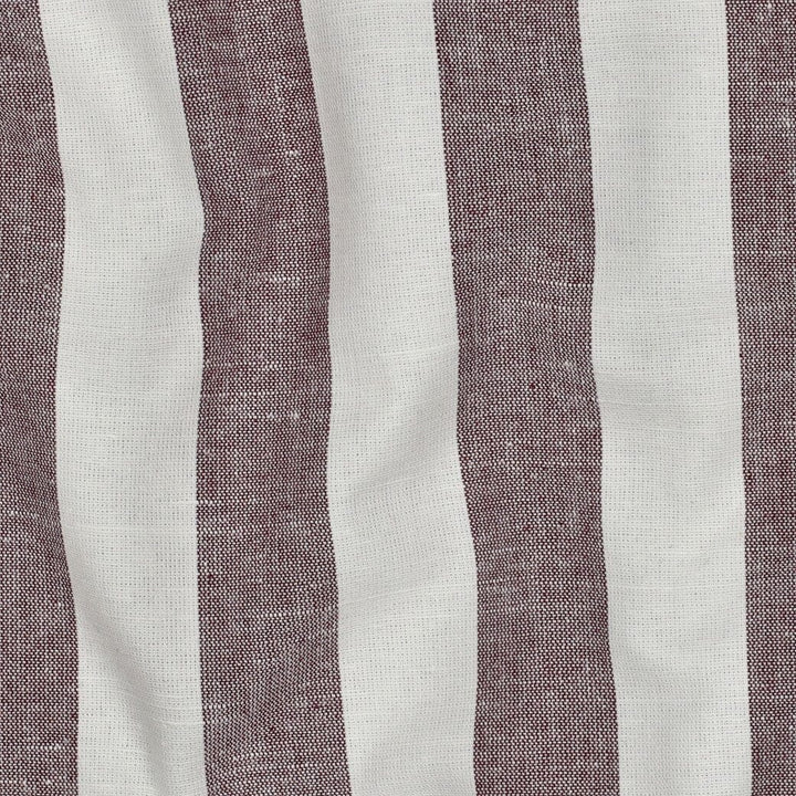 Baumwollstoff Aubergine | Streifen garngefärbt Fadenwunsch 