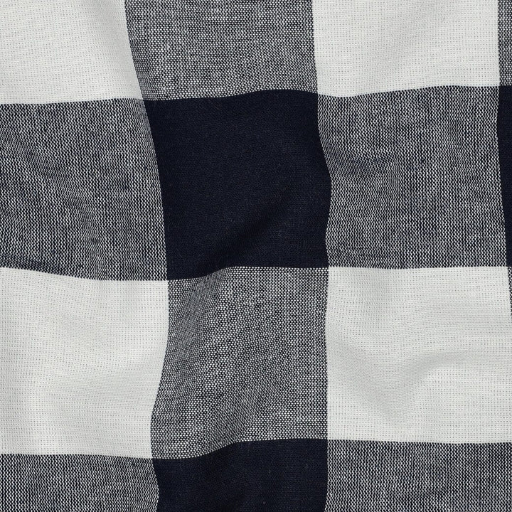 Baumwollstoff Navy | Karo garngefärbt Fadenwunsch 