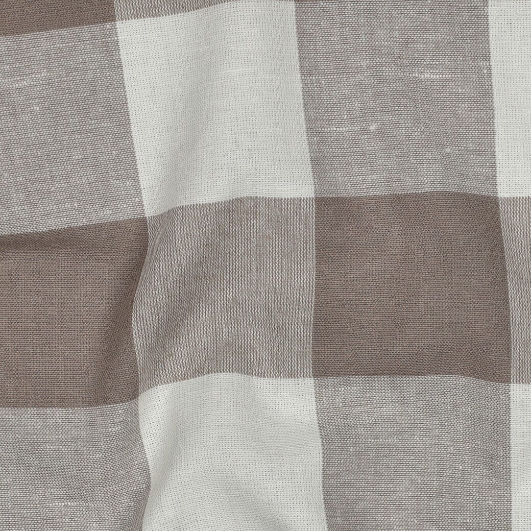 Baumwollstoff Beige | Karo garngefärbt Fadenwunsch 
