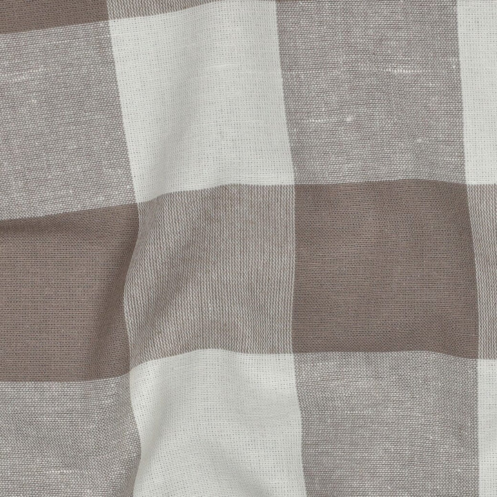 Baumwollstoff Beige | Karo garngefärbt Fadenwunsch 