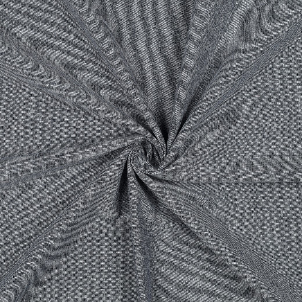 Baumwollstoff Navy | Meliert garngefärbt