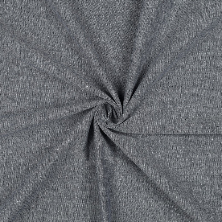 Baumwollstoff Navy | Meliert garngefärbt