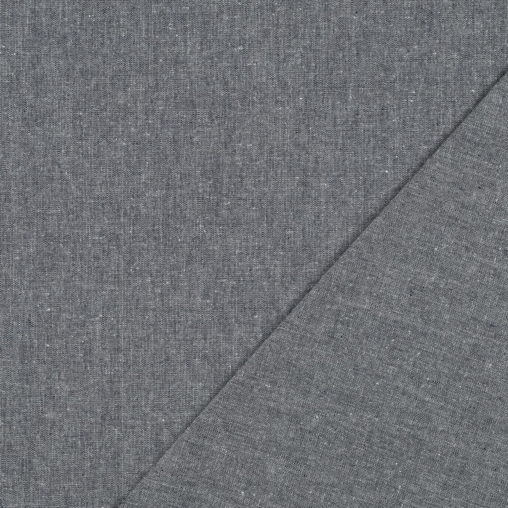 Baumwollstoff Navy | Meliert garngefärbt