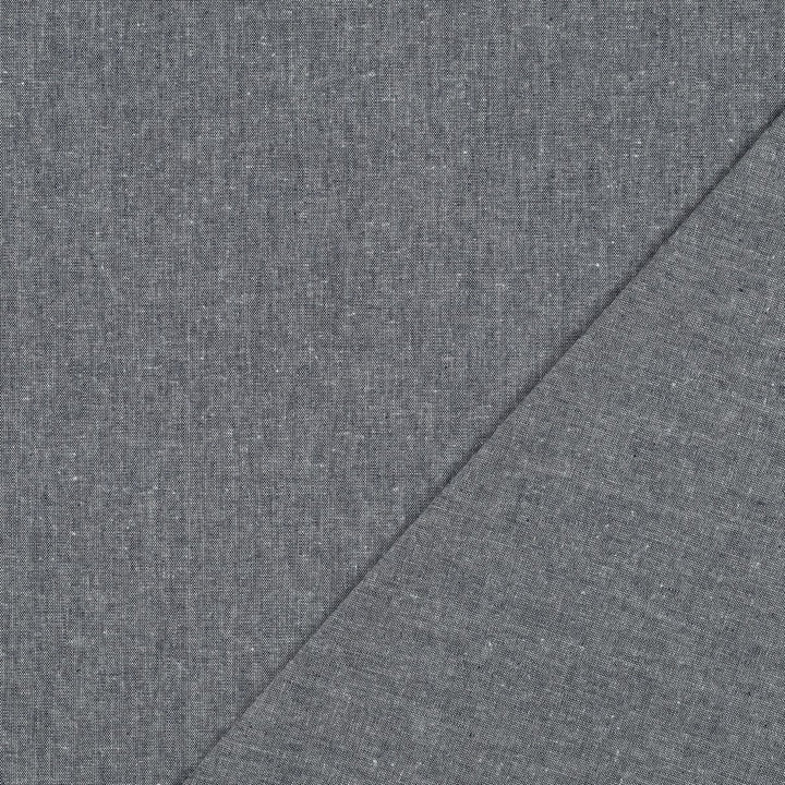 Baumwollstoff Navy | Meliert garngefärbt