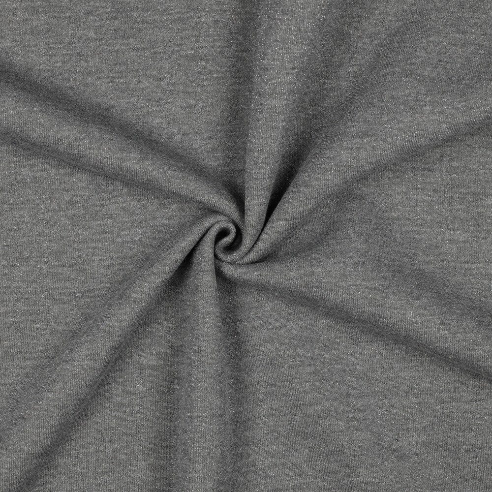 Sweat Lurex | Dunkelgrau | meliert mit Glitzereffekt Fadenwunsch 