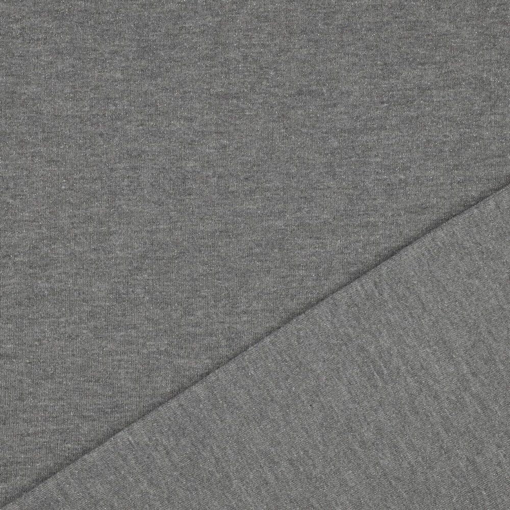 Sweat Lurex | Dunkelgrau | meliert mit Glitzereffekt Fadenwunsch 