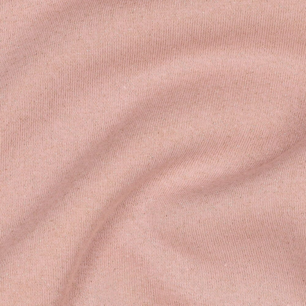 Sweat Lurex | Altrosa | meliert mit Gold Glitzereffekt Fadenwunsch 