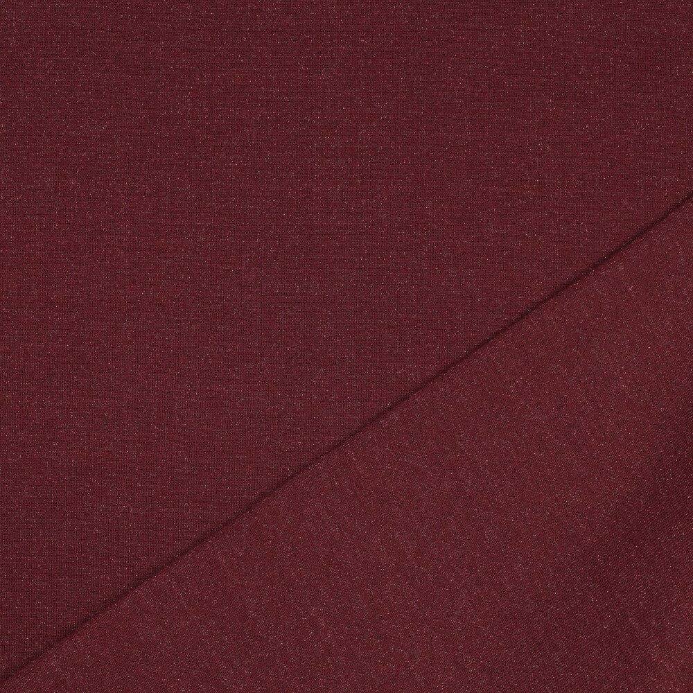 Sweat Lurex | Aubergine| meliert mit Glitzereffekt Fadenwunsch 