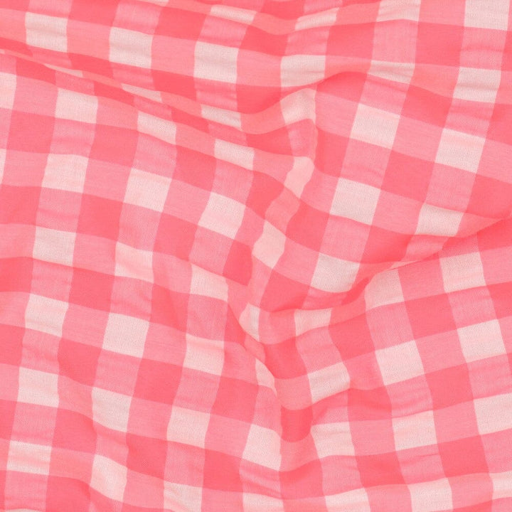 Baumwolle garngefärbt Karos - Neon Pink Fadenwunsch 