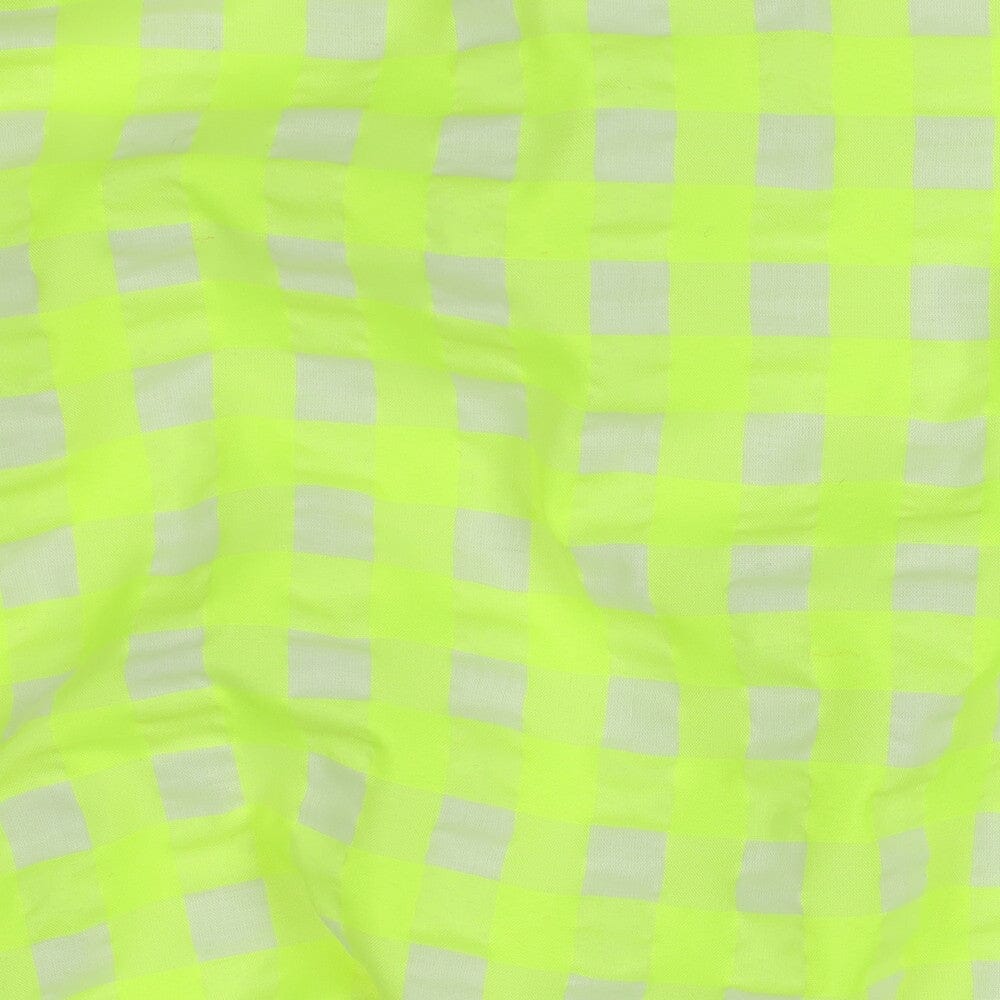 Baumwolle garngefärbt Karos - Neon Gelb Fadenwunsch 