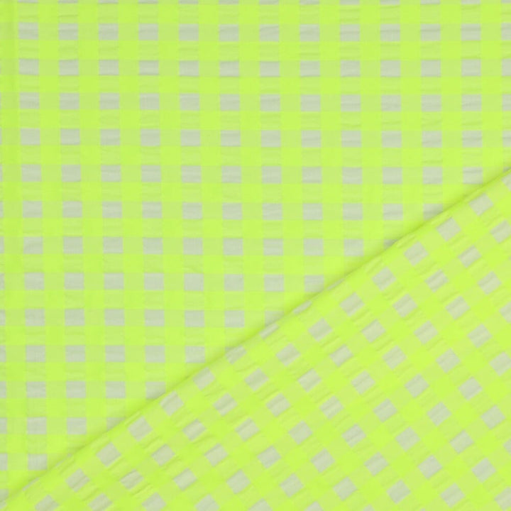 Baumwolle garngefärbt Karos - Neon Gelb Fadenwunsch 