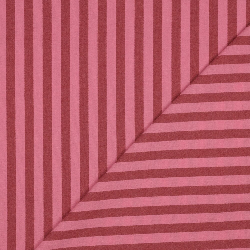 Baumwolle garngefärbt - Streifen Mauve / Bordeaux Fadenwunsch 
