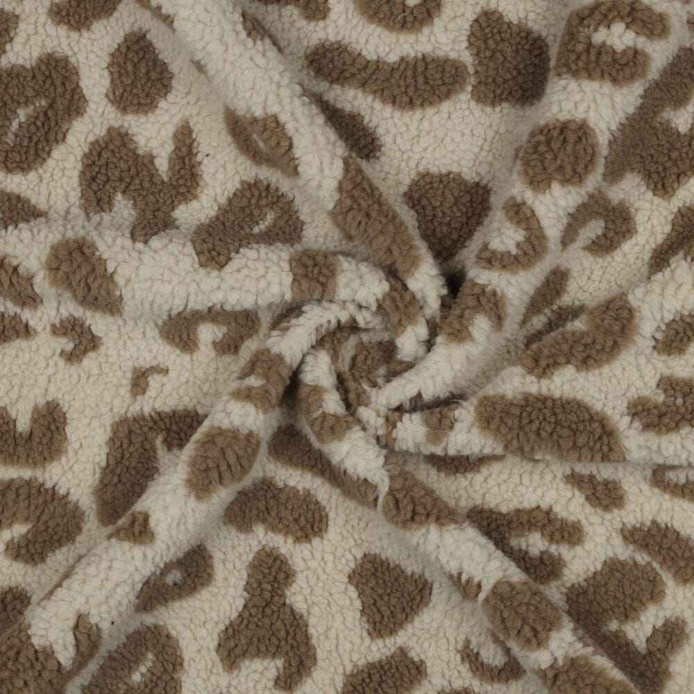 Teddy Jacquard Leoprint - Beige Fadenwunsch 
