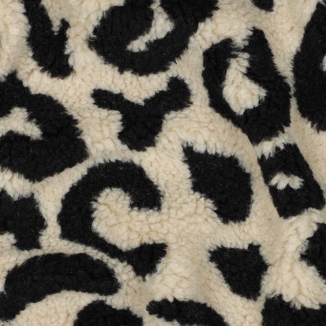 Teddy Jacquard Leoprint - Schwarz Fadenwunsch 