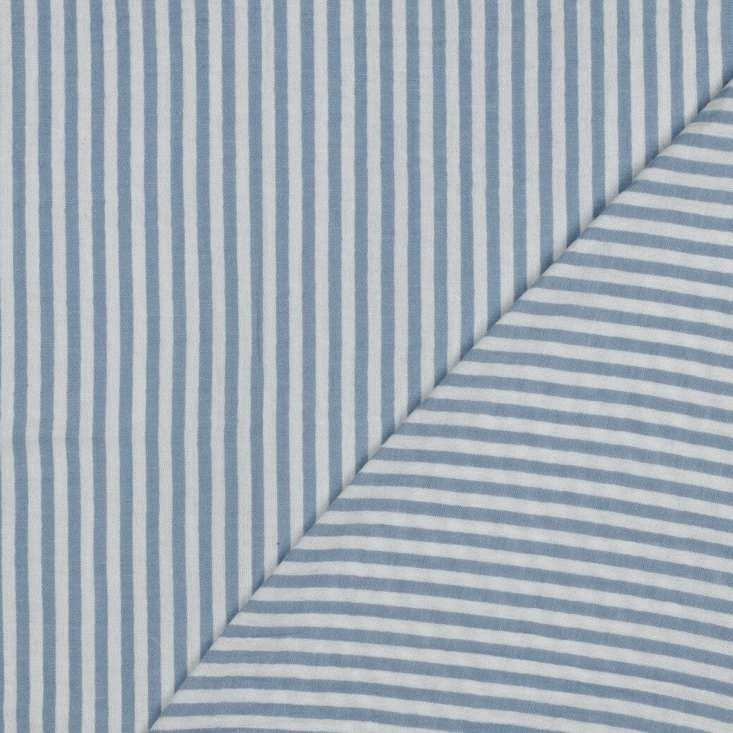 Musselin „Soft Stripes“ – Blau | garngefärbte Streifen Fadenwunsch 