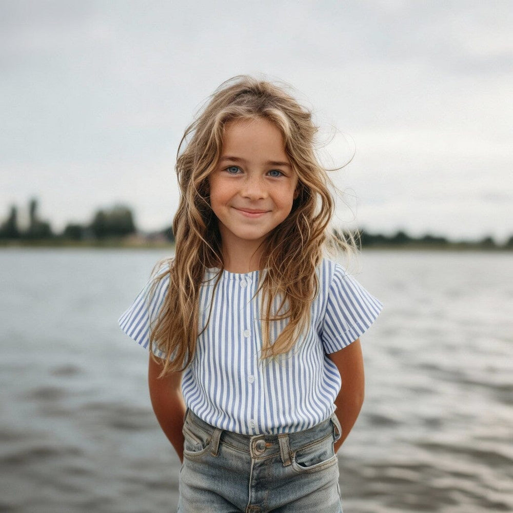 Musselin „Soft Stripes“ – Blau | garngefärbte Streifen Fadenwunsch 