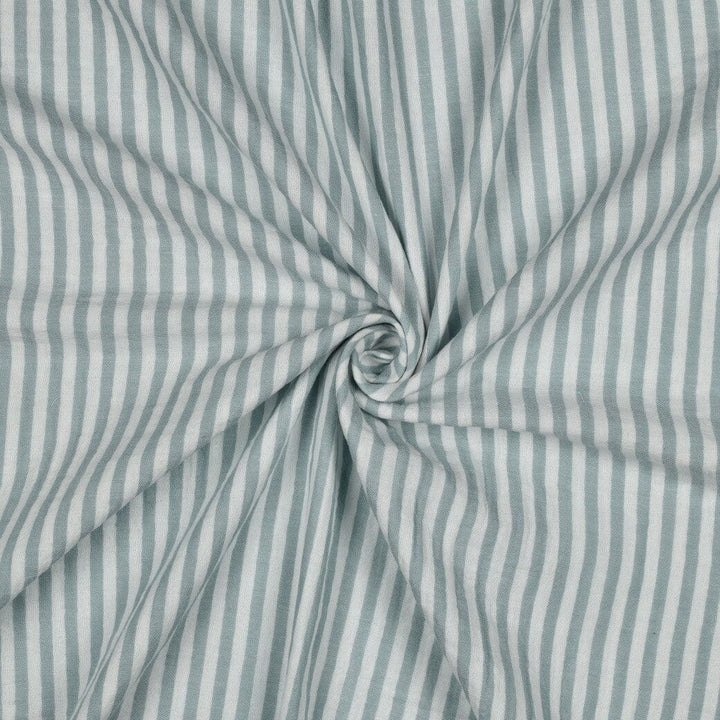 Musselin „Soft Stripes“ – Salbei | garngefärbte Streifen Fadenwunsch 