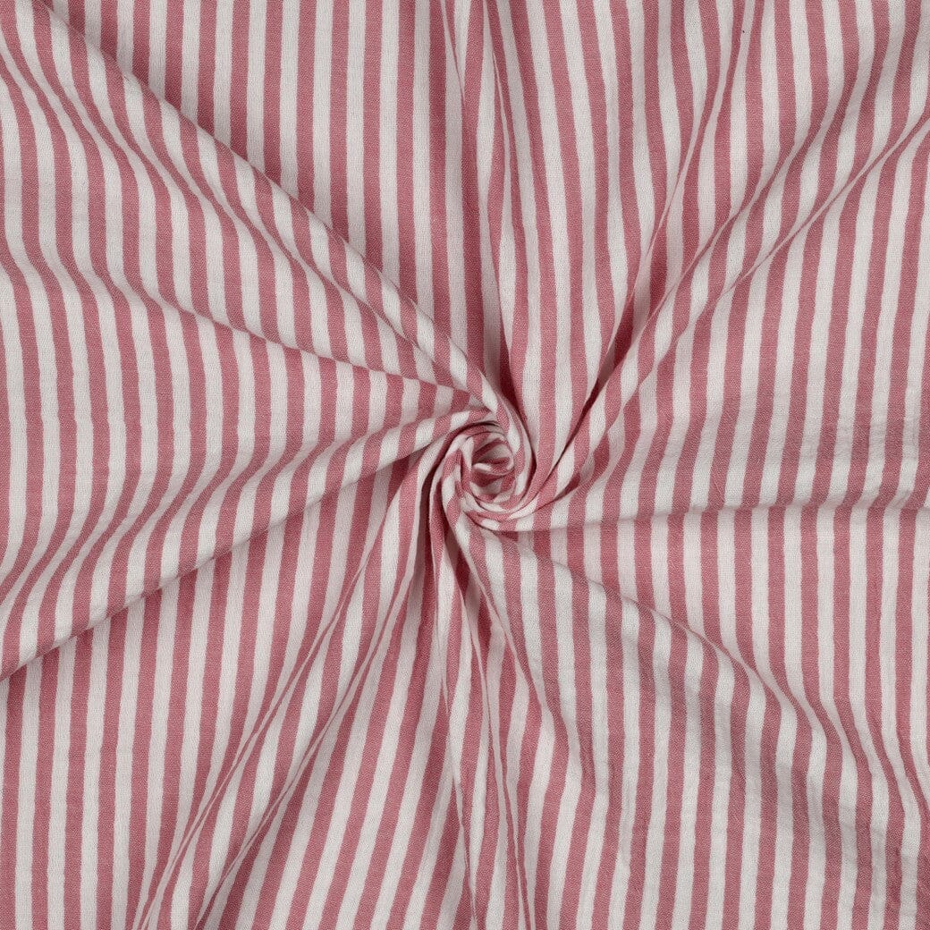 Musselin „Soft Stripes“ – Rosé | garngefärbte Streifen Fadenwunsch 