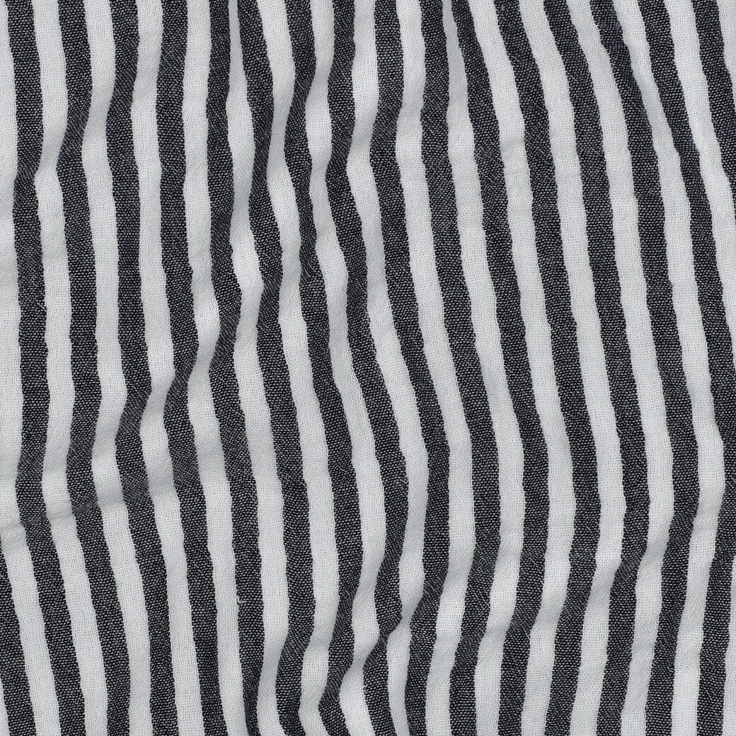 Musselin „Soft Stripes“ – Marineblau | garngefärbte Streifen Fadenwunsch 