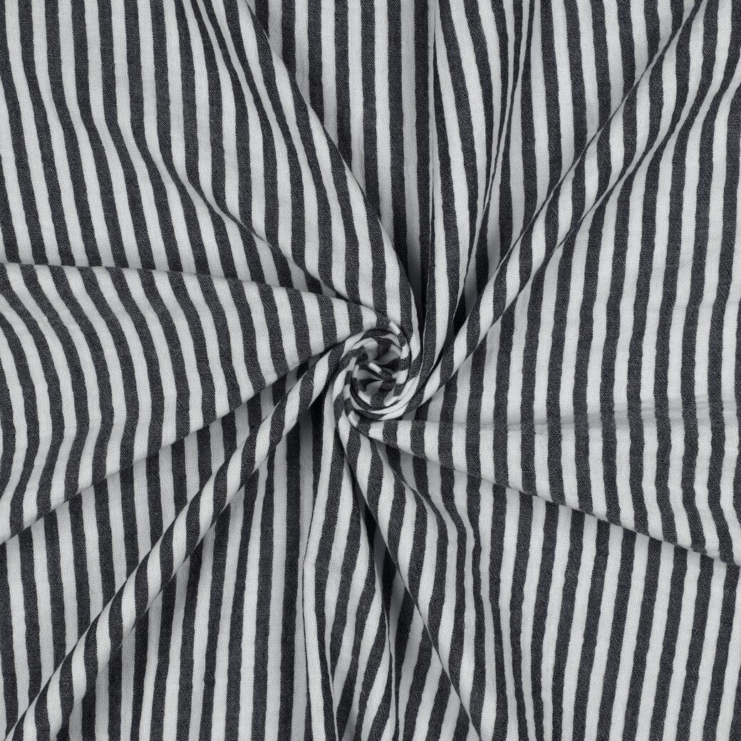 Musselin „Soft Stripes“ – Marineblau | garngefärbte Streifen Fadenwunsch 