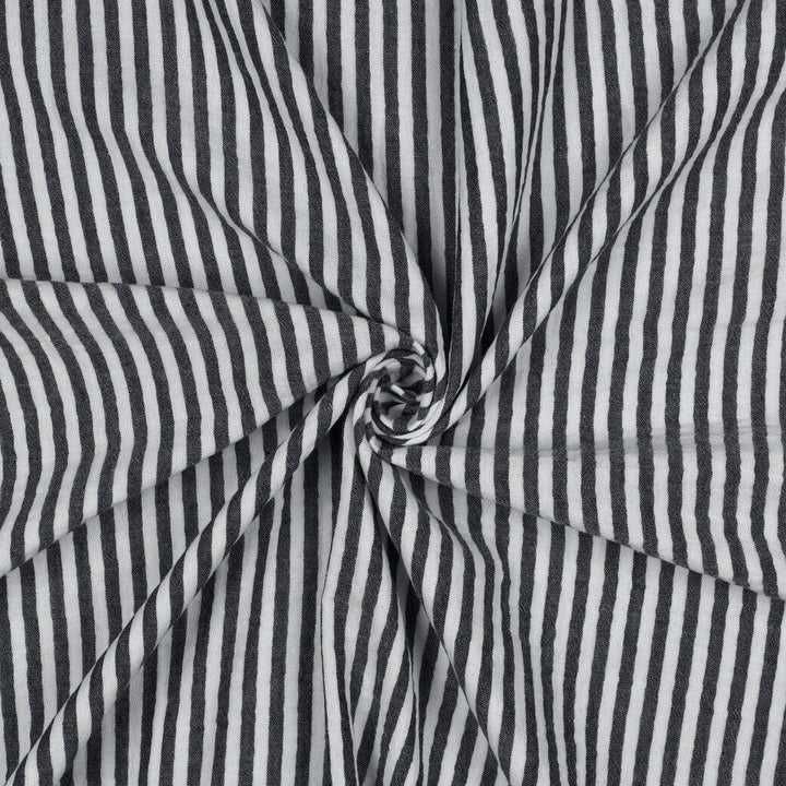 Musselin „Soft Stripes“ – Marineblau | garngefärbte Streifen Fadenwunsch 