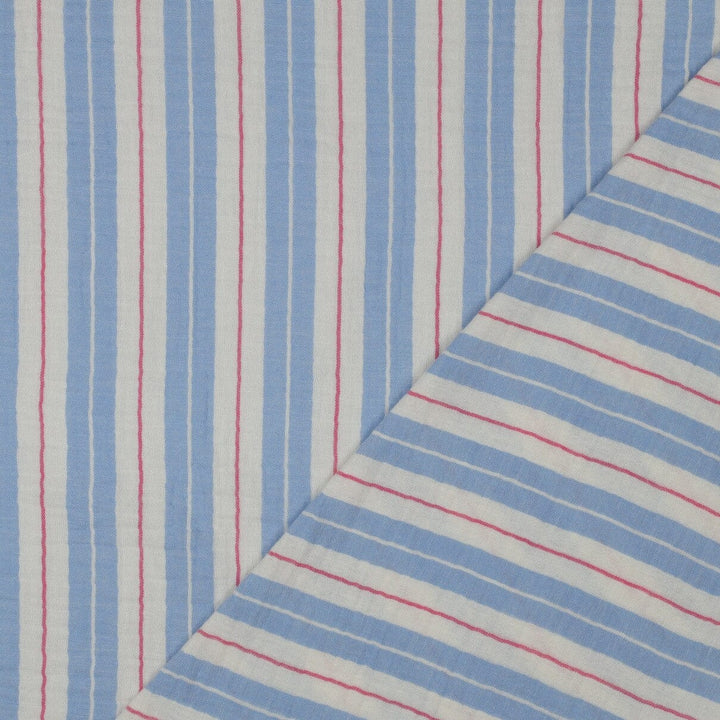 Musselin "Streifen Blau" Swafing 