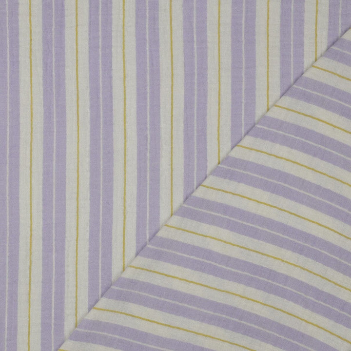 Musselin "Streifen Flieder" Swafing 