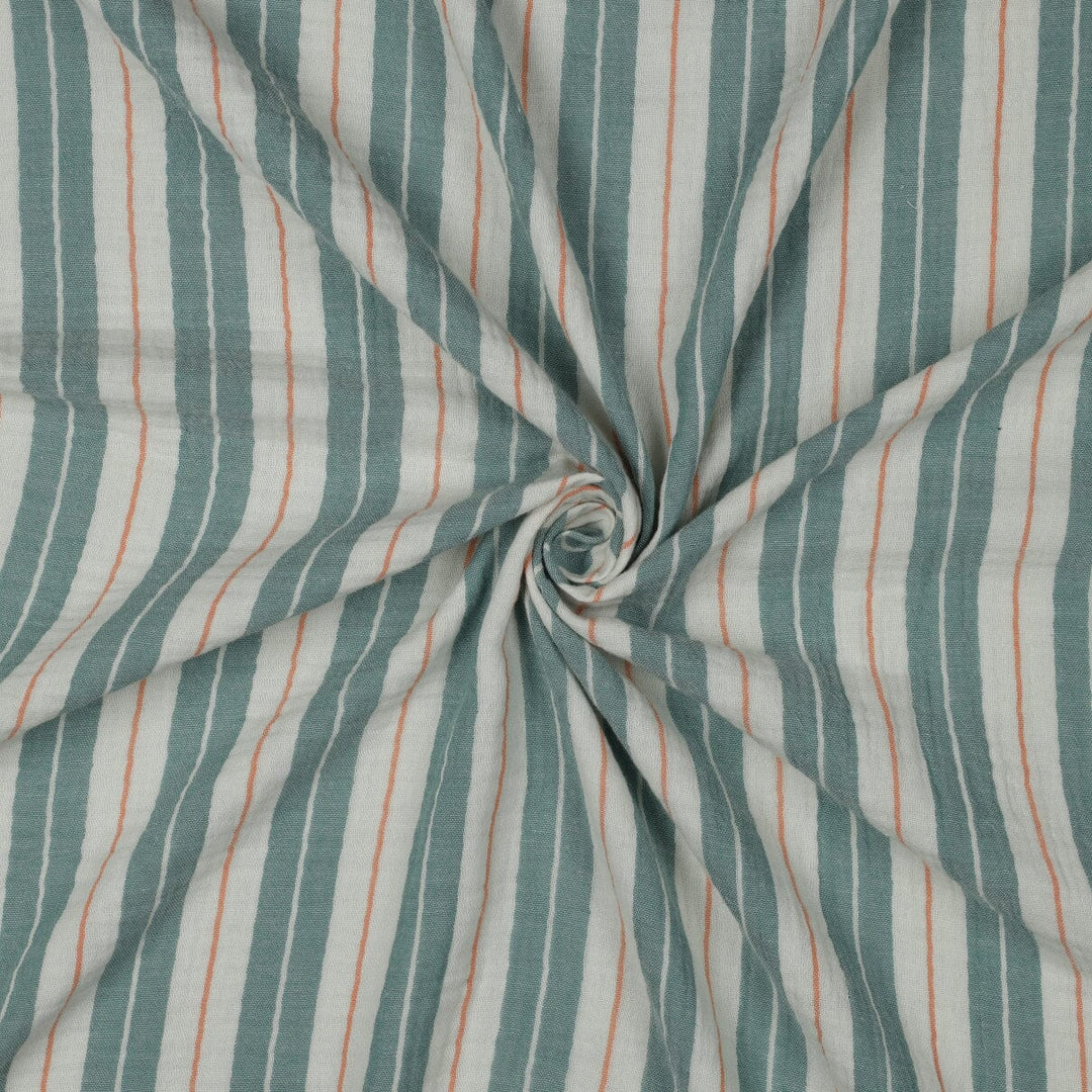 Musselin "Streifen Grün" Swafing 