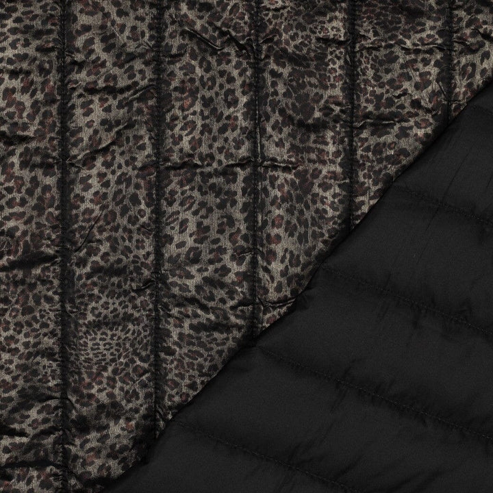 Folierter Leo Steppstoff | Graphite Wild Shine Quilt
