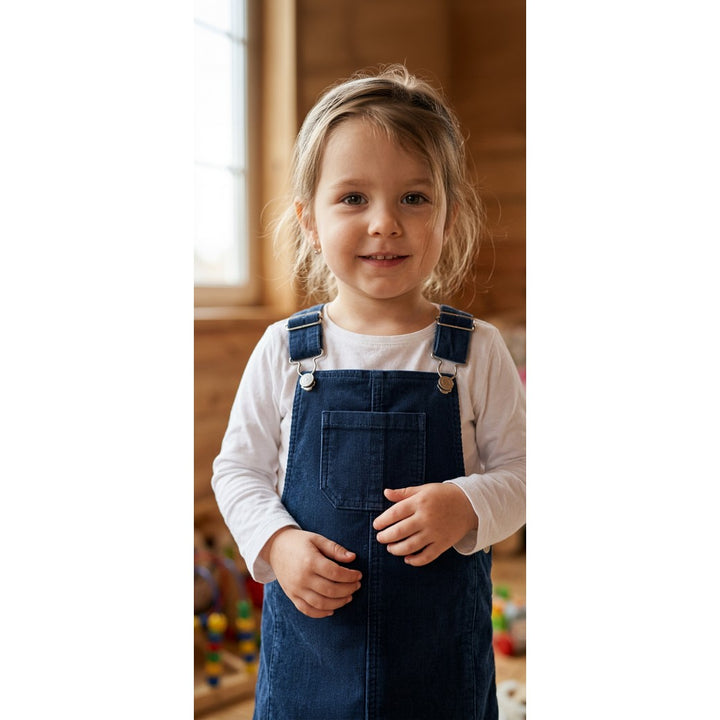 Feiner Babycord Denim | Blau