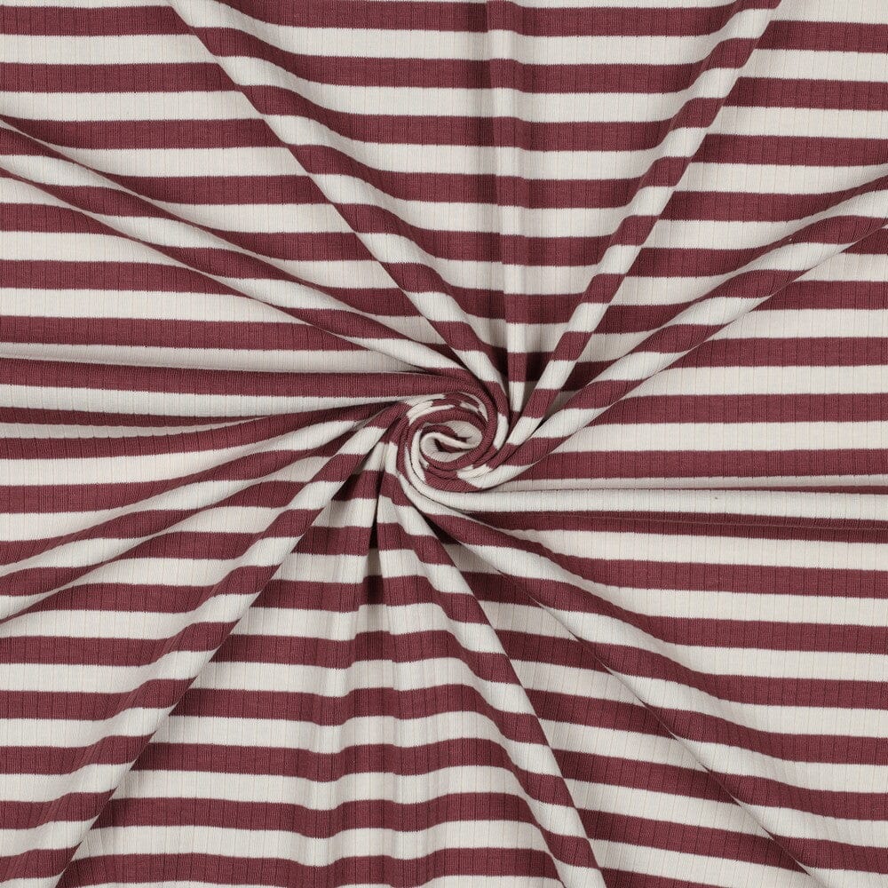 Rib-Jersey Streifen grob - Blush Fadenwunsch 