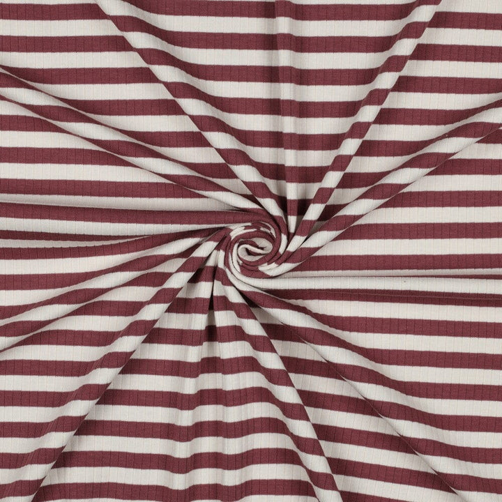 Rib-Jersey Streifen grob - Blush Fadenwunsch 