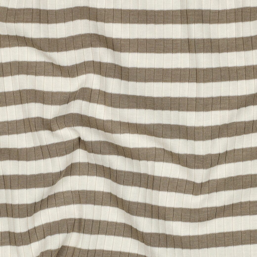 Rib-Jersey Streifen grob - Sand