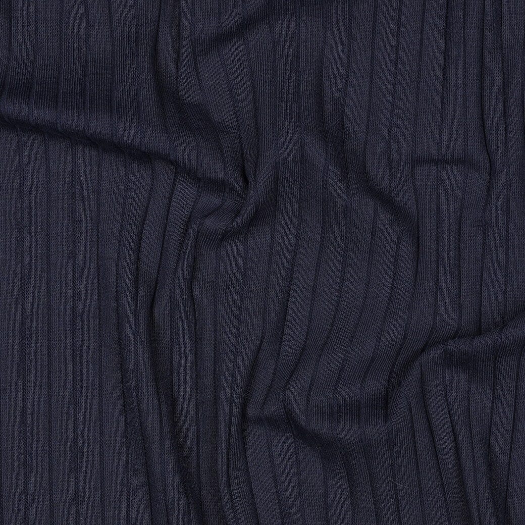 Rib-Jersey uni grob - Marineblau Fadenwunsch 