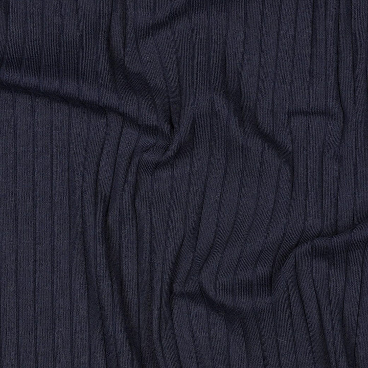 Rib-Jersey uni grob - Marineblau Fadenwunsch 