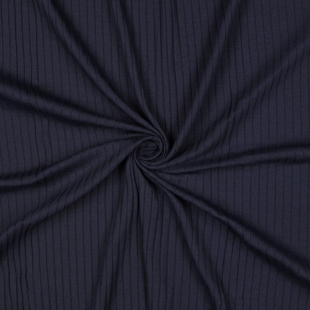 Rib-Jersey uni grob - Marineblau Fadenwunsch 