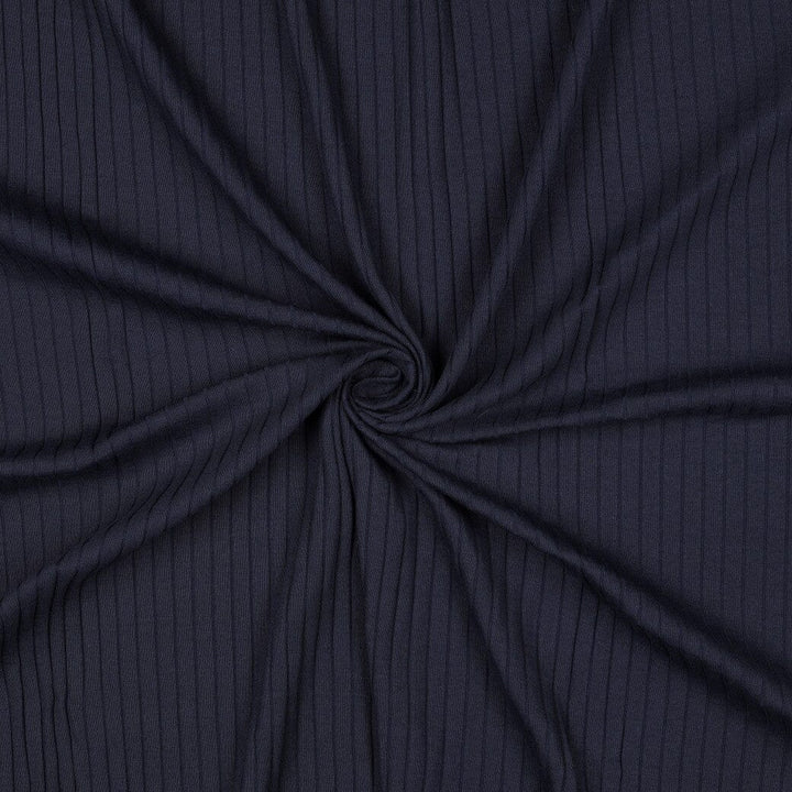 Rib-Jersey uni grob - Marineblau Fadenwunsch 