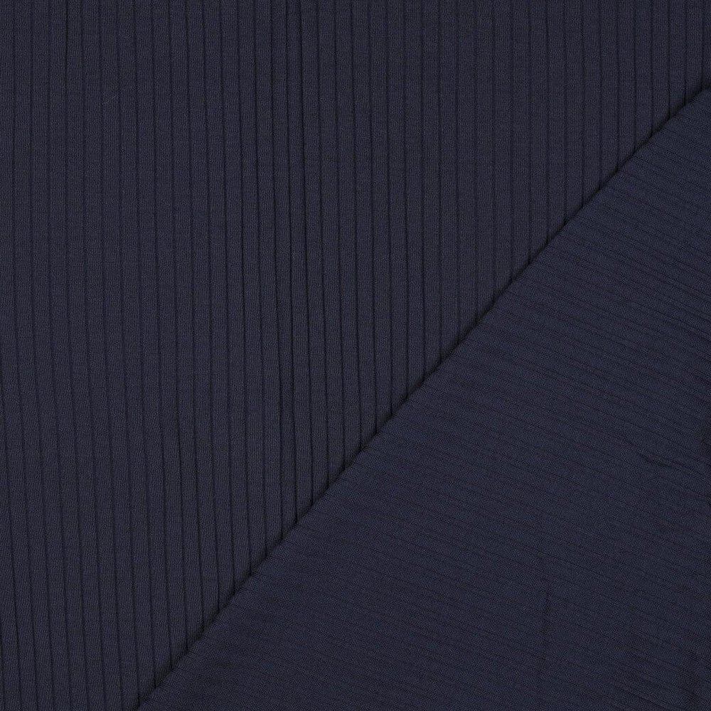 Rib-Jersey uni grob - Marineblau Fadenwunsch 