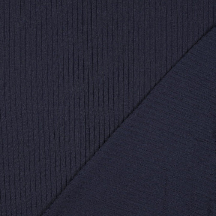 Rib-Jersey uni grob - Marineblau Fadenwunsch 