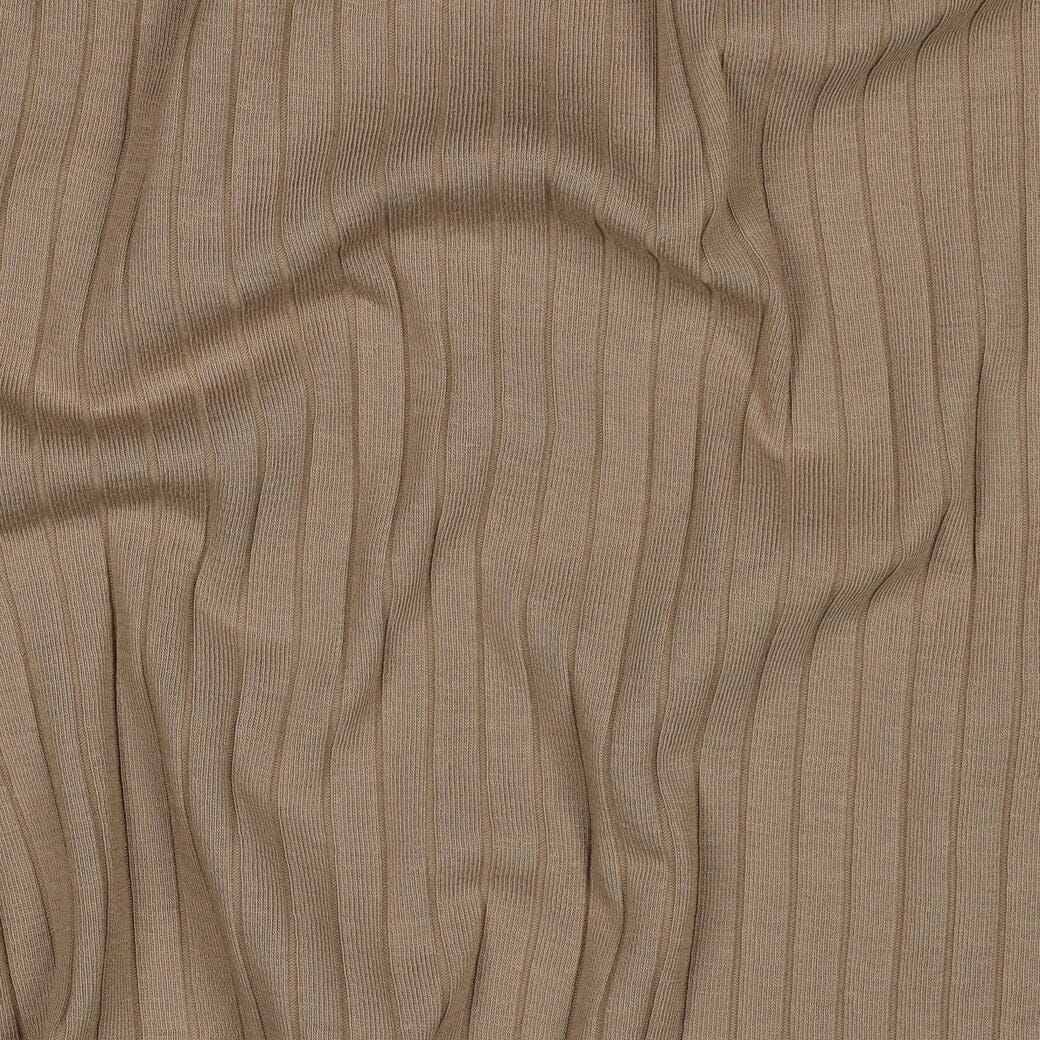 Rib-Jersey uni grob - Taupe Fadenwunsch 