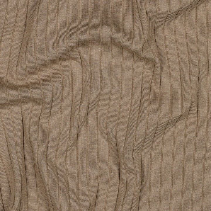 Rib-Jersey uni grob - Taupe Fadenwunsch 
