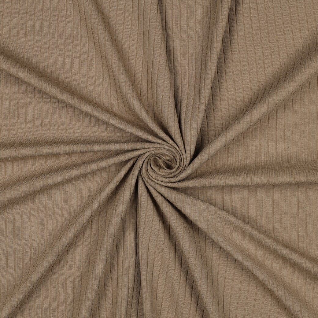 Rib-Jersey uni grob - Taupe Fadenwunsch 