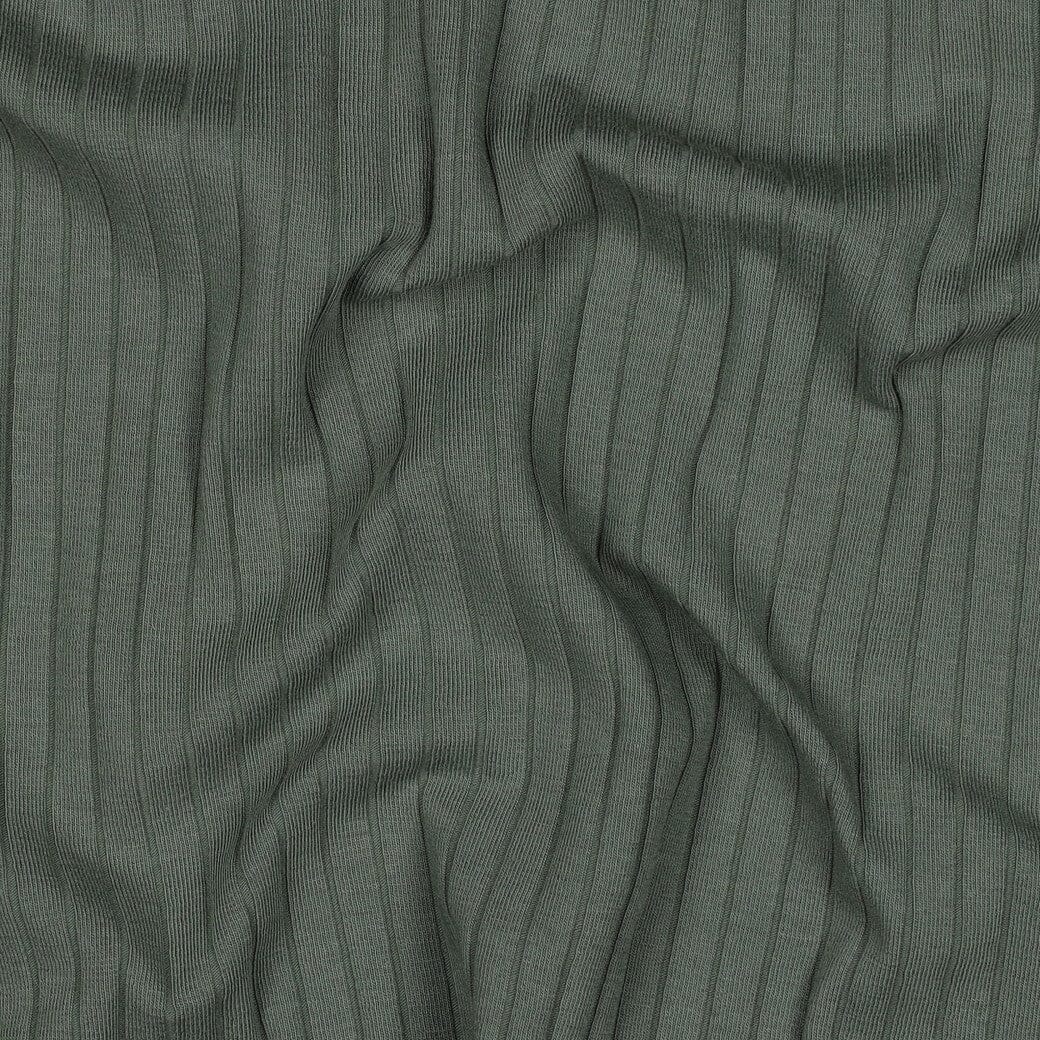 Rib-Jersey uni grob - Dunkelgrün Fadenwunsch 