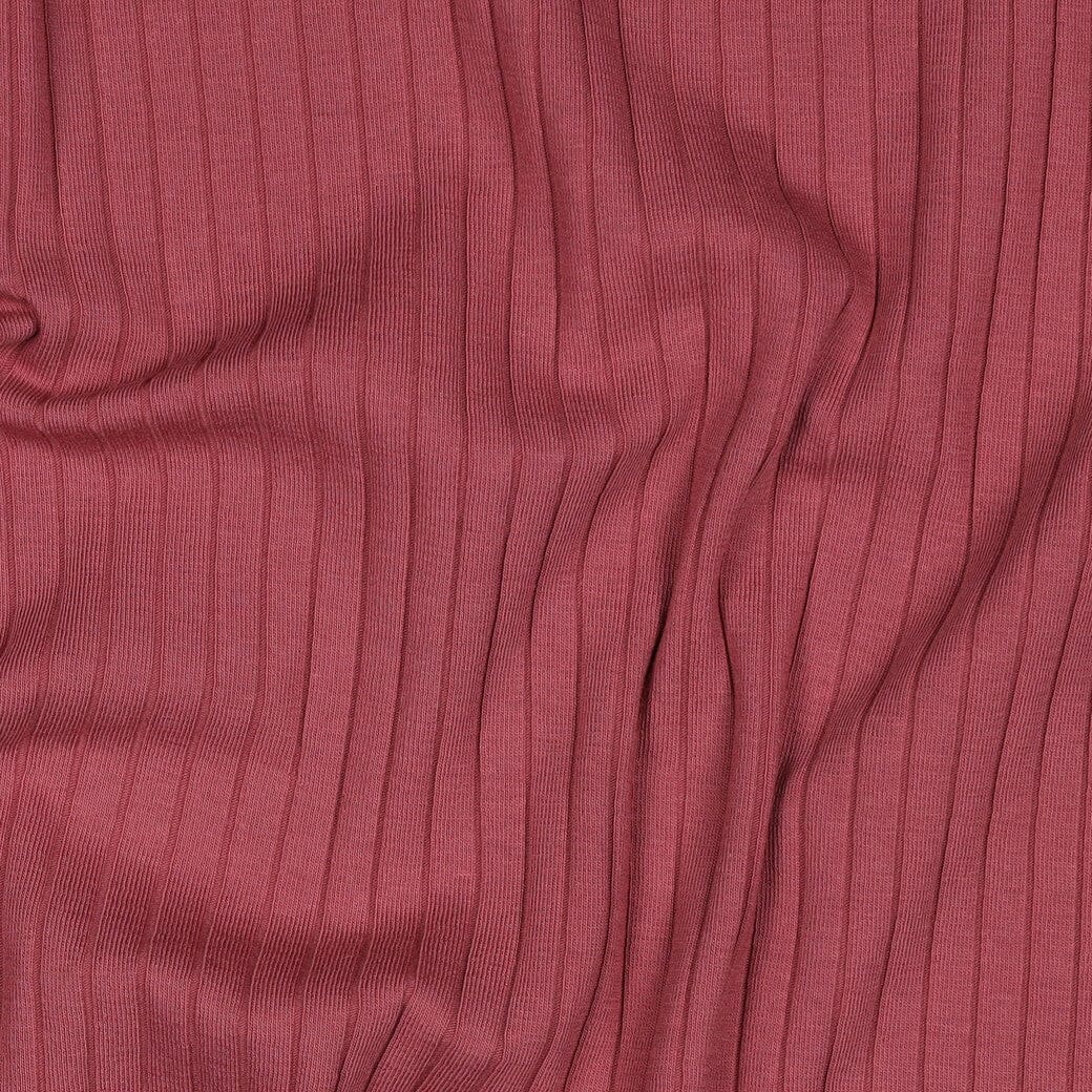 Rib-Jersey uni grob - Blush Dunkel Fadenwunsch 