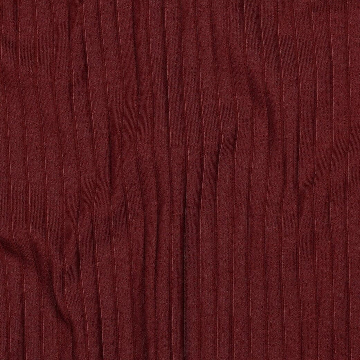 Rib-Jersey uni grob - Bordeaux
