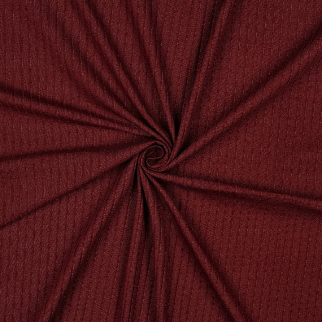 Rib-Jersey uni grob - Bordeaux