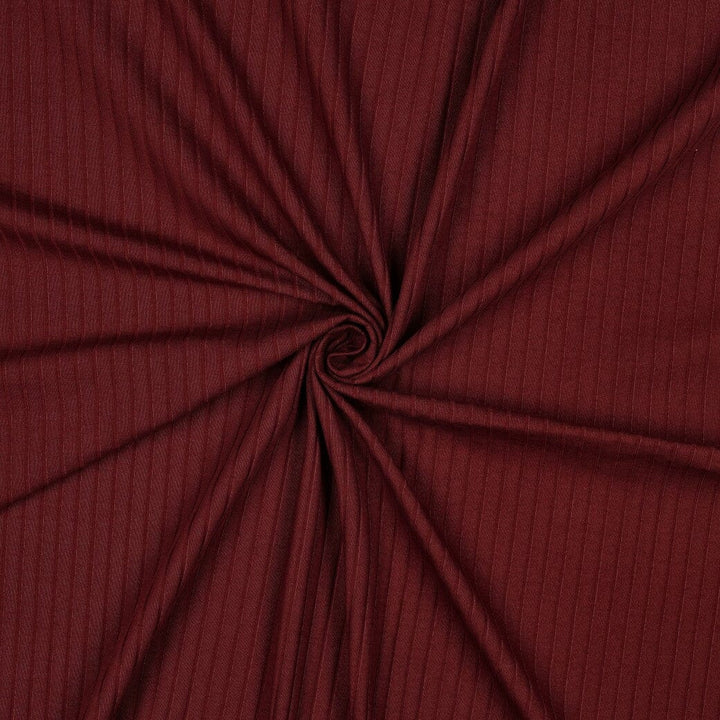 Rib-Jersey uni grob - Bordeaux