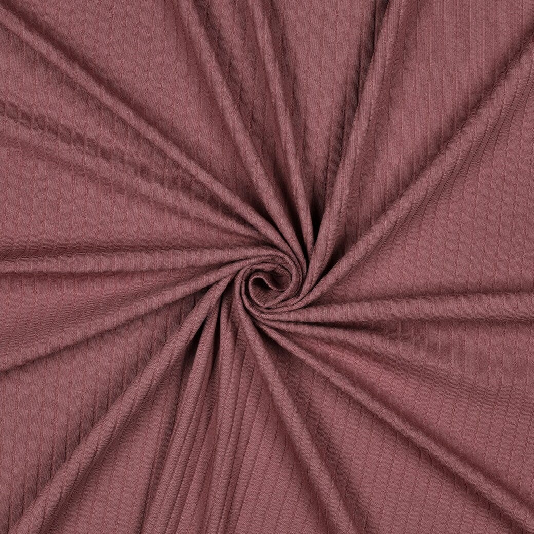 Rib-Jersey uni grob - Mauve