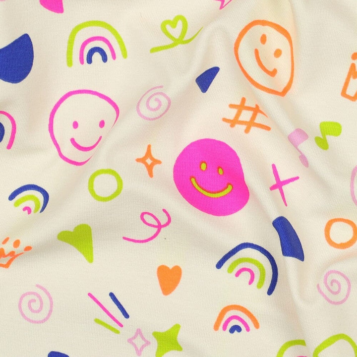 Jersey "Neon Doodles - Hellbeige" fadenwunsch 