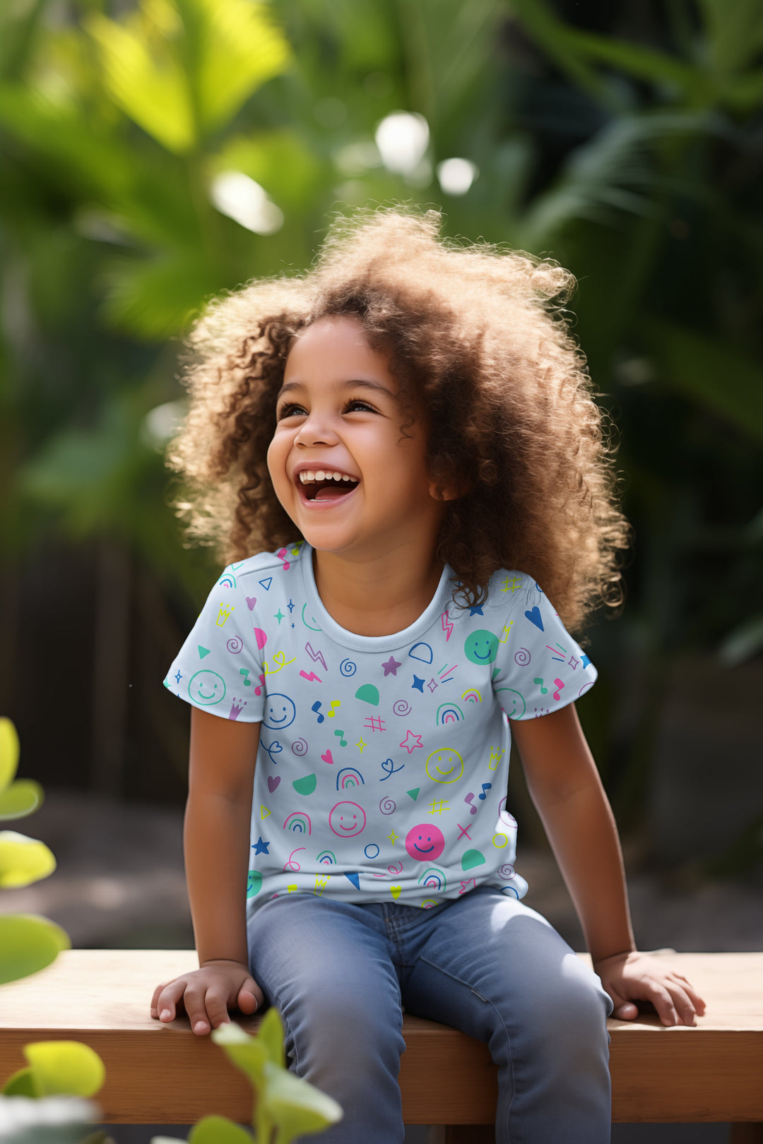 Jersey "Neon Doodles - Hellblau" fadenwunsch 